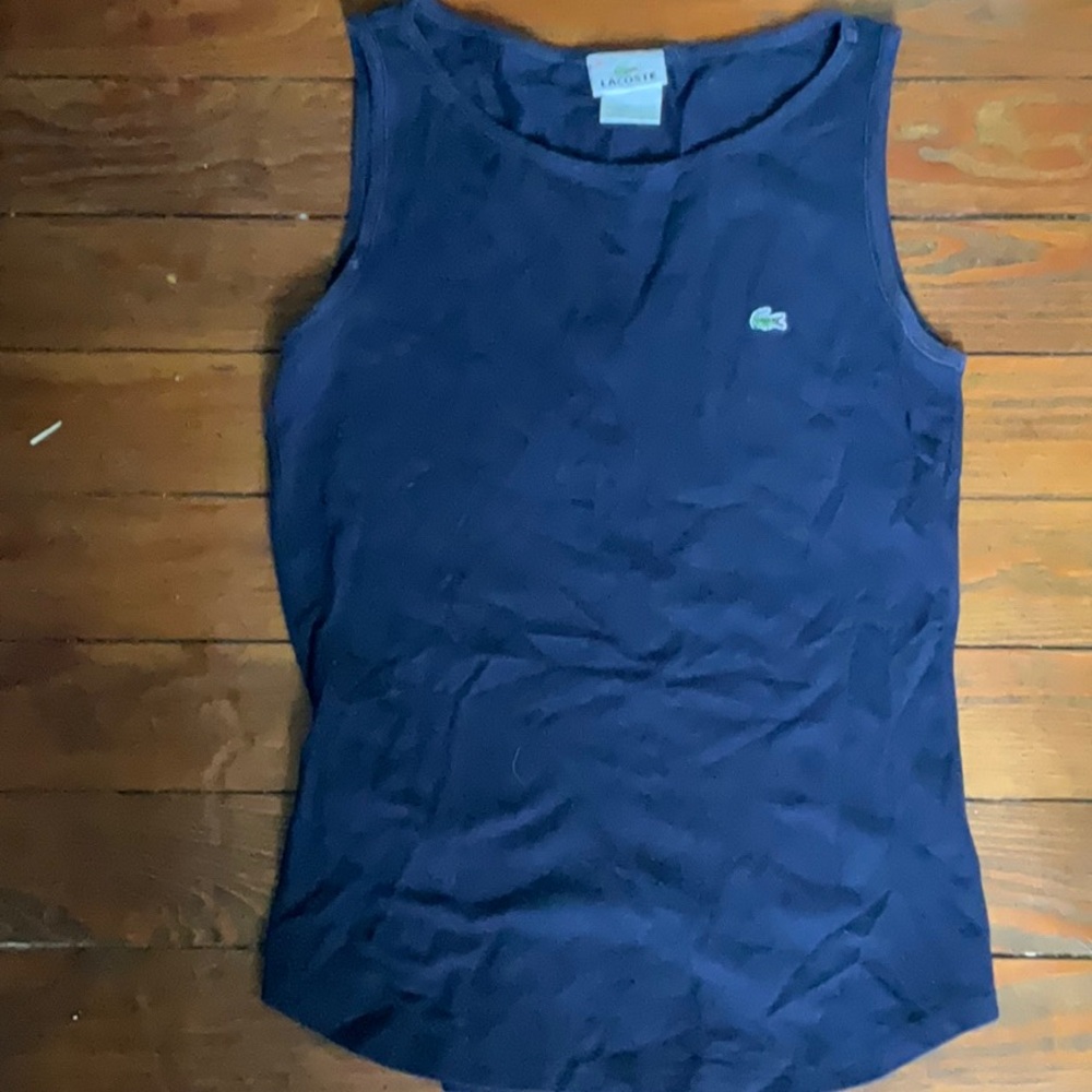 Lacoste Navy Slim-Fit High-Neck Tank Top Sz. 36 (6/S)